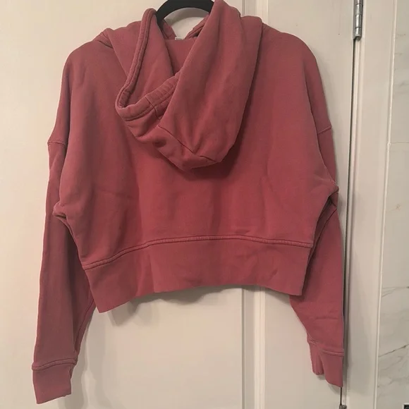 Adidas Pink Cropped Hoodie - Picture 3 of 4